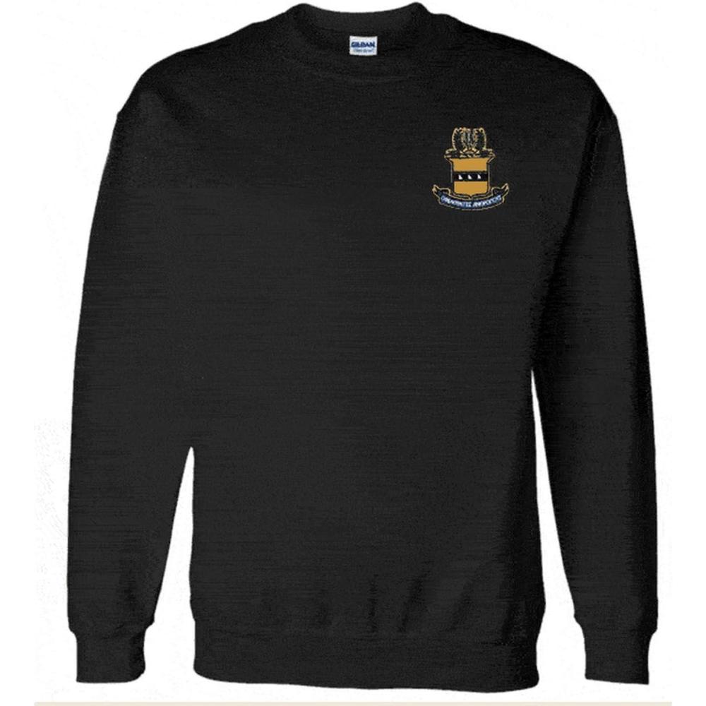 imageGreekgear Acacia Left Crest Crewneck SweatshirtBlack