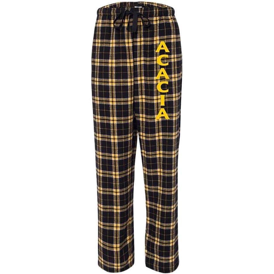 imageGreekgear Acacia Pajamas Flannel PantBlackGold