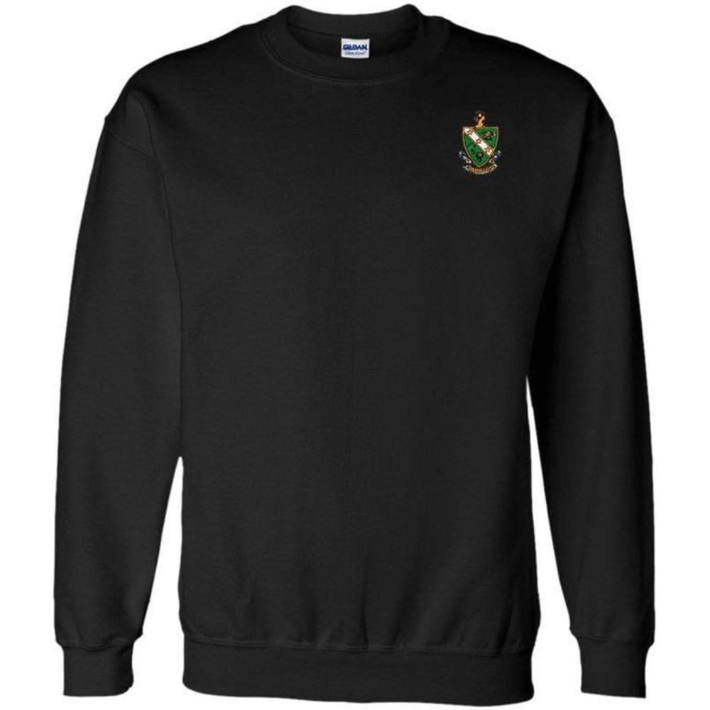 imageGreekgear Farmhouse Left Crest Crewneck SweatshirtBlack