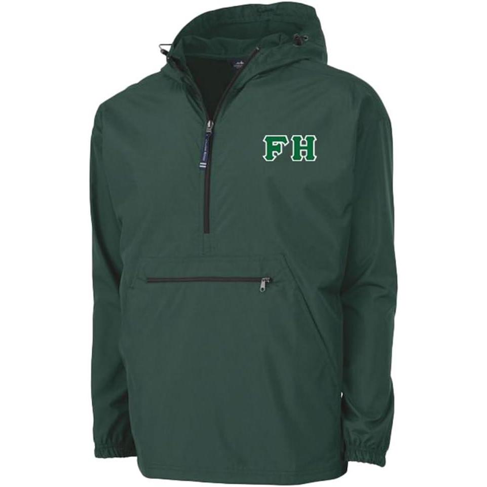 imageGreekgear Farmhouse Tackle Twill Lettered Pack N Go PulloverForest Green