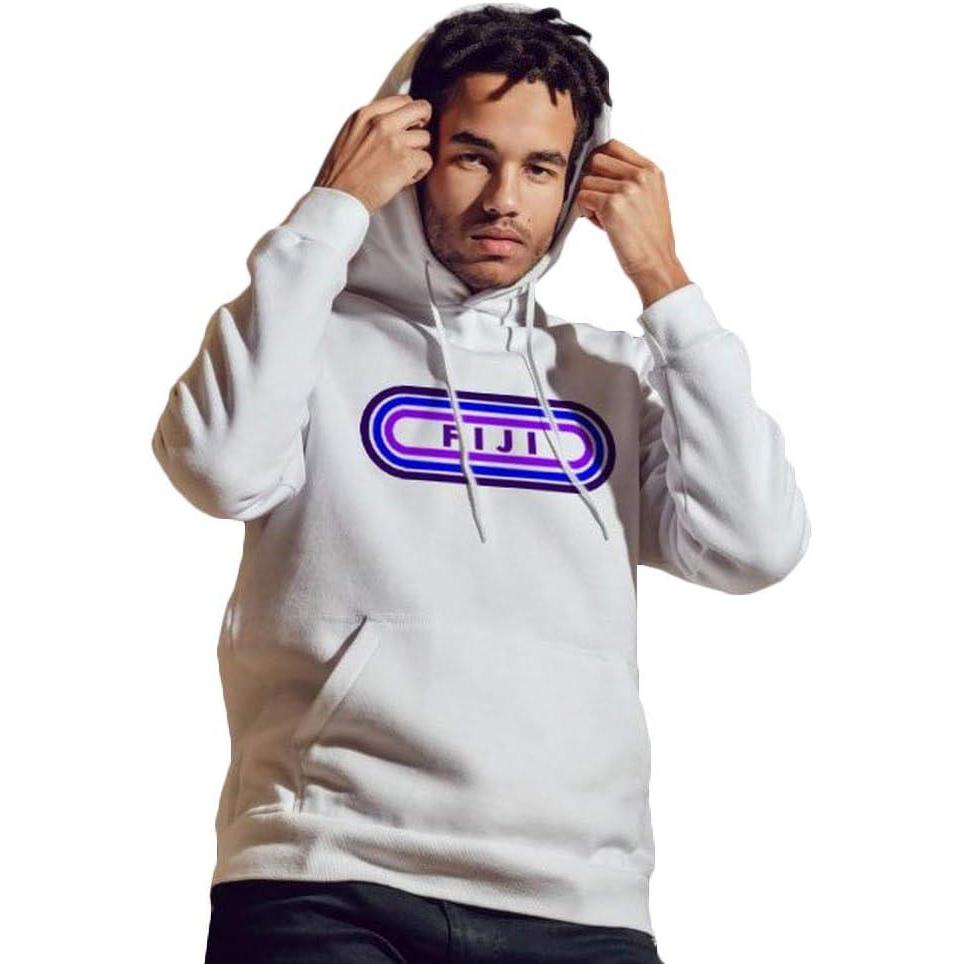 imageGreekgear Mens Fiji Capsule Hooded Sweatshirt WhiteWhite