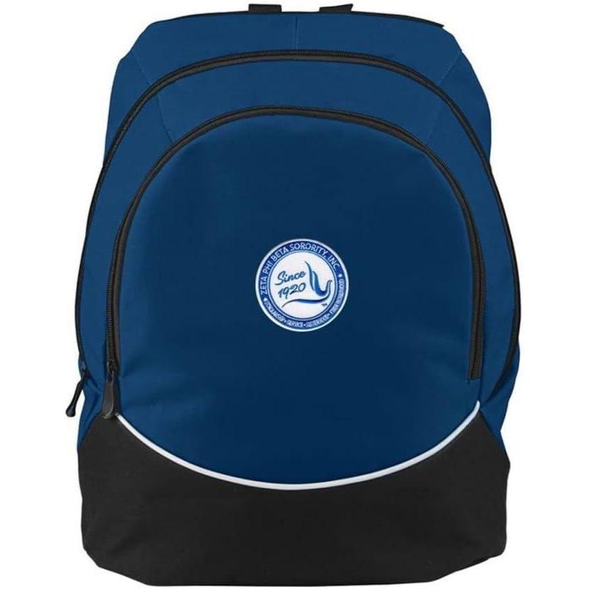 imageGreekgear Zeta Phi Beta Since 1920 Backpack Light BlueNavy Blue