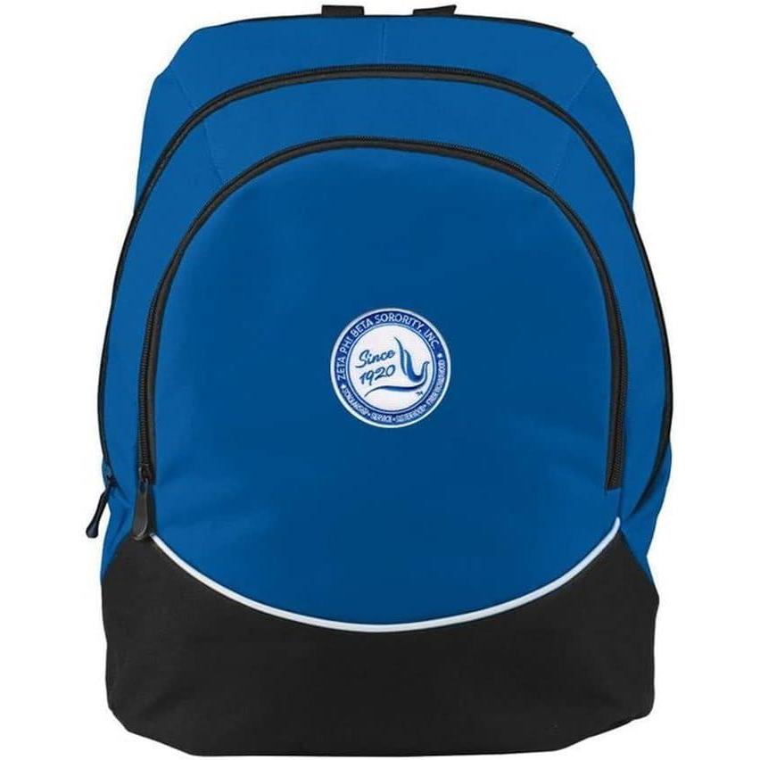 imageGreekgear Zeta Phi Beta Since 1920 Backpack Light BlueRoyalBlack