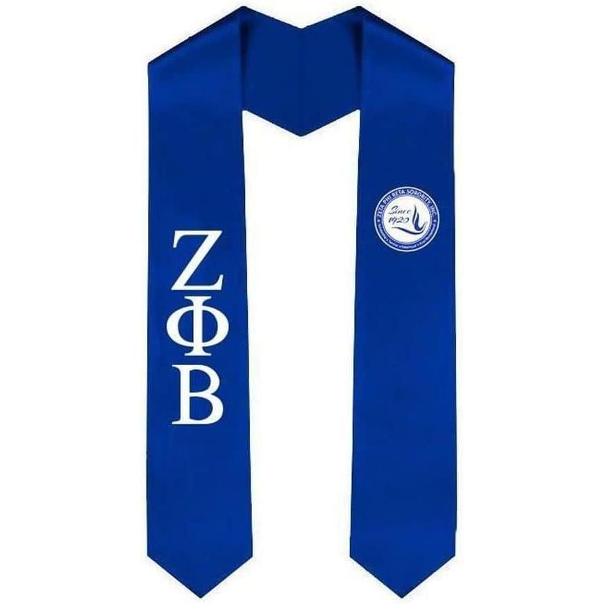 imageGreekgear Zeta Phi Beta World Famous Ez Stole Royal Blue