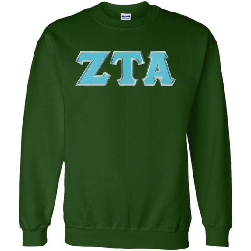 imageZeta Tau Alpha Lettered CrewneckForest Green