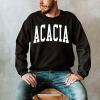 Greekgear Men’s Acacia BIG TEXT Crewneck Sweatshirt Black(Black)