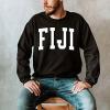 Greekgear Men’s Fiji BIG TEXT Crewneck Sweatshirt Black(Black)