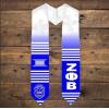 Greekgear Zeta Phi Beta Kente Look Stole – Graduation Stole