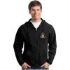 Acacia Fraternity Crest Patch Full Zippered Hoody(Black)