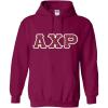 Alpha Chi Rho Fraternity Crest Twill Letter Hooded Sweatshirt(Maroon)