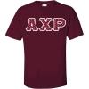 Alpha Chi Rho Fraternity Crest Twill Letter Tee(Maroon)