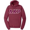 Alpha Chi Rho Pigment-Dyed Lettered Hooded Sweatshirt(Merlot)