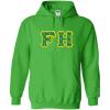 Farmhouse Fraternity Crest Twill Letter Hooded Sweatshirt(Forest Green)