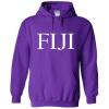 Fiji World Famous Greek Hoodie – Purple with White Imprint(Purple)