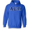 Greekgear Alpha Epsilon Pi Lettered Hooded Sweatshirt(Royal Blue)