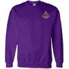 Greekgear FIJI Fraternity World Famous Crest – Shield PATCH Crewneck Sweatshirt(Purple)