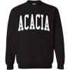 Greekgear Men’s Acacia BIG TEXT Crewneck Sweatshirt Black(Black)