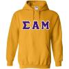 Greekgear Sigma Alpha Mu Lettered Hooded Sweatshirt(Athletic Gold)