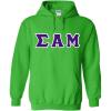 Greekgear Sigma Alpha Mu Lettered Hooded Sweatshirt(Irish Green)