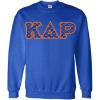 Kappa Delta Rho Fraternity Crest Twill Letter Crewneck Sweatshirt(Royal Blue)