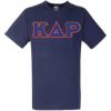 Kappa Delta Rho Lettered V-Neck T-Shirt(Navy Blue)
