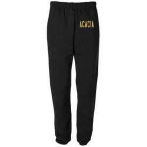 Acacia Greek Lettered Thigh Sweatpants(Black)