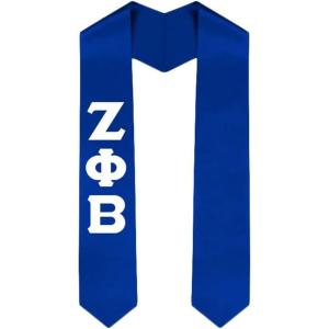 Custom Zeta Phi Beta Graduation Stole Sash(Royal Blue)