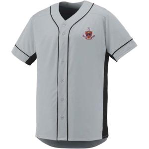 Fiji Fraternity Crest Slugger Baseball Jersey(Silver/Black)