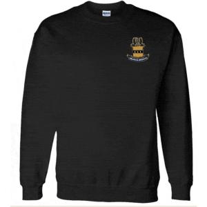 Greekgear Acacia Left Crest Crewneck Sweatshirt(Black)