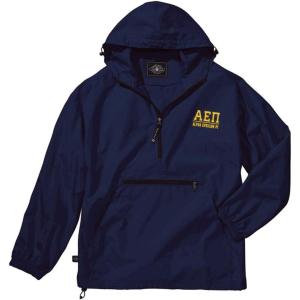 Greekgear Alpha Epsilon PI Pack-N-Go Pullover(Navy Blue)