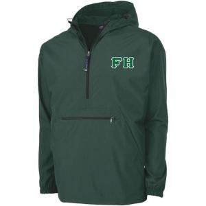 Greekgear Farmhouse Tackle Twill Lettered Pack N Go Pullover(Forest Green)