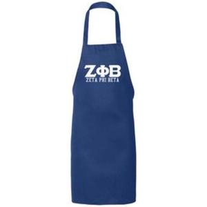 Greekgear Zeta Phi Beta Large Apron Royal Blue