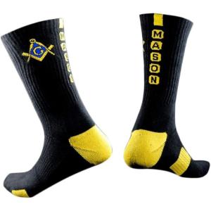 Mason/Freemason Athletic Crew Socks(Black)