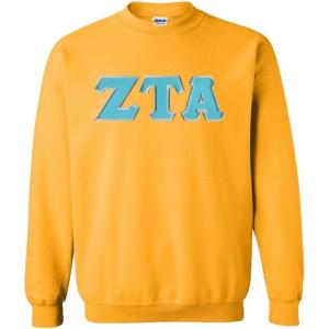 Zeta Tau Alpha Lettered Crewneck(Athletic Gold)
