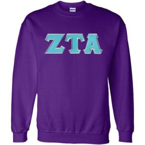 Zeta Tau Alpha Lettered Crewneck(Purple)