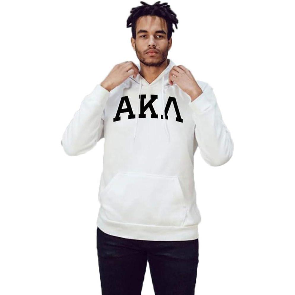 imageAlpha Kappa Lambda Arched Greek Letter Hooded SweatshirtWhite