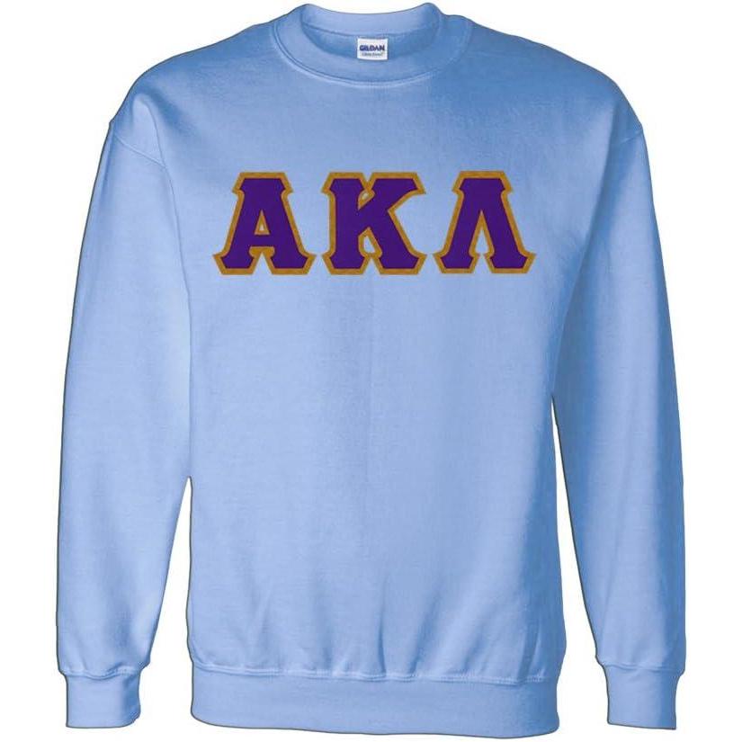 imageAlpha Kappa Lambda Custom Twill Crewneck SweatshirtLight Blue