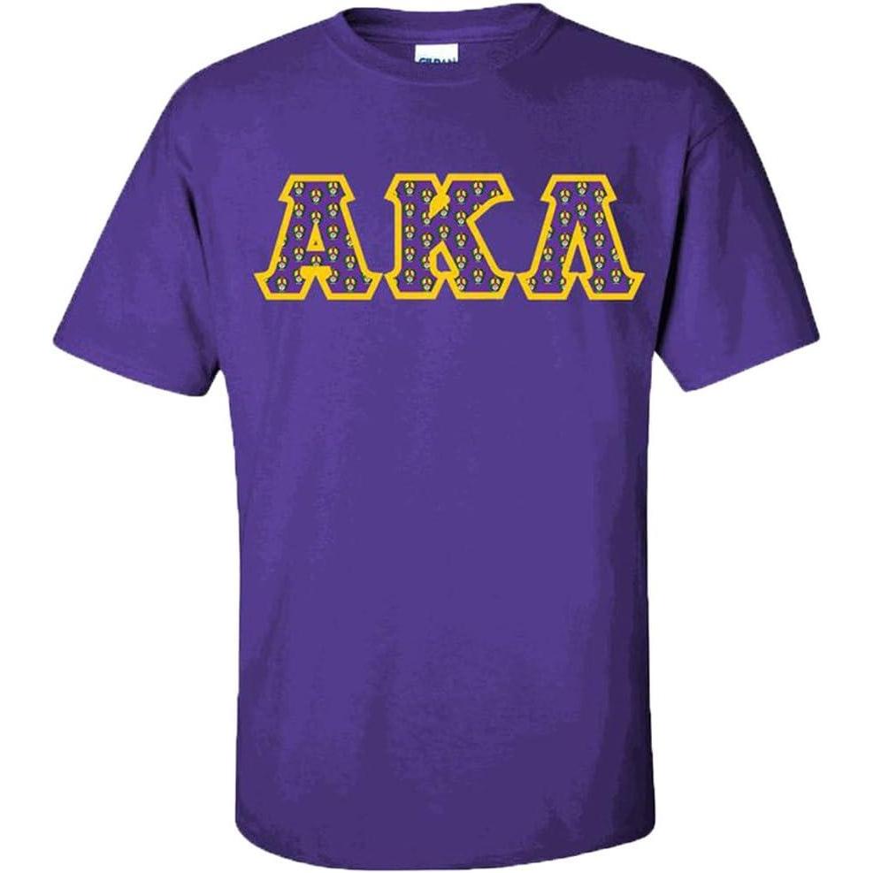 imageAlpha Kappa Lambda Fraternity Crest Twill Letter TeePurple