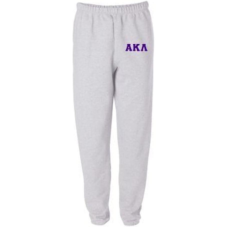 imageAlpha Kappa Lambda Greek Lettered Thigh SweatpantsLight Ash Grey