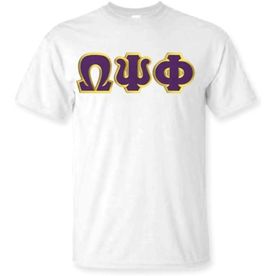 imageOmega Psi Phi Lettered TShirtWhite