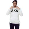 Alpha Kappa Lambda Arched Greek Letter Hooded Sweatshirt(White)
