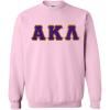 Alpha Kappa Lambda Custom Twill Crewneck Sweatshirt(Light Pink)