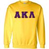 Alpha Kappa Lambda Custom Twill Crewneck Sweatshirt(Yellow)