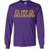 Alpha Kappa Lambda Fraternity Crest Twill Letter Longsleeve Tee(Purple)