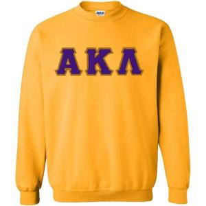 Alpha Kappa Lambda Custom Twill Crewneck Sweatshirt(Athletic Gold)