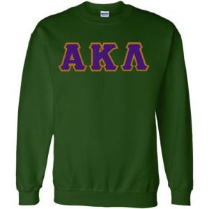 Alpha Kappa Lambda Custom Twill Crewneck Sweatshirt(Forest Green)