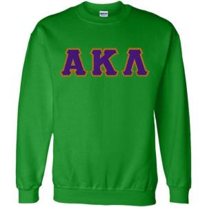 Alpha Kappa Lambda Custom Twill Crewneck Sweatshirt(Irish Green)