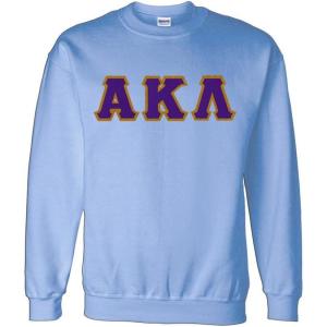 Alpha Kappa Lambda Custom Twill Crewneck Sweatshirt(Light Blue)