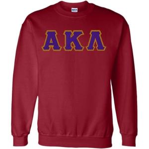 Alpha Kappa Lambda Custom Twill Crewneck Sweatshirt(Maroon)
