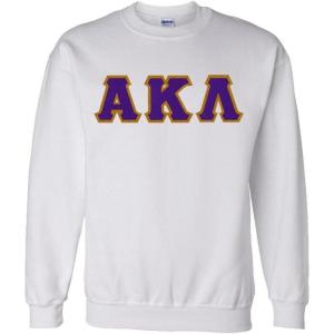 Alpha Kappa Lambda Custom Twill Crewneck Sweatshirt(White)